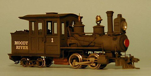 Tad's scratch built Forney based on SR&RL #1.  In "Hints for Building a Steam Locomotive" Issue #7 (Aug 1986)  and Issue #8 (Jan 1987) of Maine 2 Foot Modeler (M2FM) Tad described how he went about constructing Moody River #1.